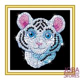 Sequin Art / Pailletten kunst Tijgertje_
