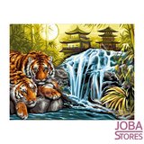 Schilderen op nummer "Sequin Art" Senior Serenity Tigers