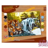 Schilderen op nummer "Sequin Art" Senior Serenity Tigers