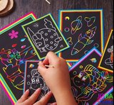 Kras tekeningen & kleurplaten in 1 assortiment 20 stuks_