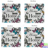 Diamond Painting Home Sweet Home Vlinders 30x30cm_
