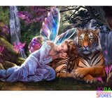 Diamond Painting Elfje met Tijger 30x40cm_