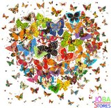 Diamond Painting Vlinder Hart 40x40cm_