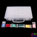 Diamond Painting Ultieme Steentjes Bewaarset (7x 64 slots TicTac style sorteerdoos + 2x 447 zakjes steentjes)_