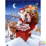 Diamond Painting Kerstman Schoorsteen 40x50cm_
