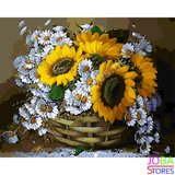 Schilderen op nummer Zonnebloemen 40x50cm_