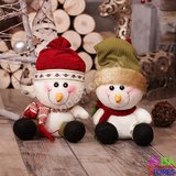 OP=OP Pluche Sneeuwpop Rood_