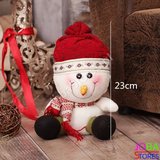 OP=OP Pluche Sneeuwpop Rood_