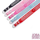 Honden Halsband Bling Zwart L_