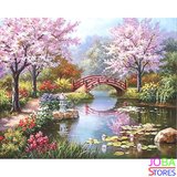 Schilderen op nummer Japanse Tuin 40x50cm_