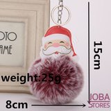 OP=OP Pom Pom Sleutelhanger Kerstman Wit_