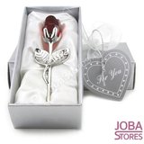 Kristallen Roosje in geschenkdoosje Rood_