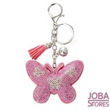 Bling Sleutelhanger Vlinder Roze Klein_