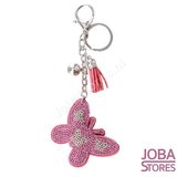 Bling Sleutelhanger Vlinder Roze Klein_