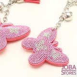 Bling Sleutelhanger Vlinder Roze Klein_