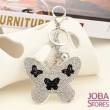 Bling Sleutelhanger Vlinder Wit Klein_
