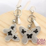 Bling Sleutelhanger Vlinder Wit Klein_