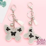 Bling Sleutelhanger Vlinder Wit Klein_