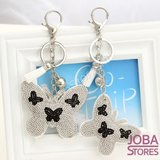 Bling Sleutelhanger Vlinder Wit Klein_