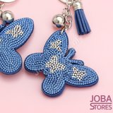 Bling Sleutelhanger Vlinder Blauw Klein_