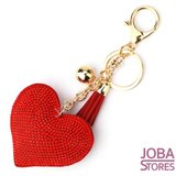 Bling Sleutelhanger Hart Rood_