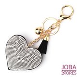 Bling Sleutelhanger Hart Zwart_
