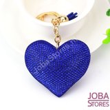 Bling Sleutelhanger Hart Blauw_