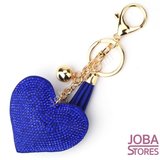 Bling Sleutelhanger Hart Blauw_