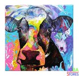 Diamond Painting Gekleurde Koe 50x50cm_