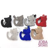 Bling Sleutelhanger Kat Wit_
