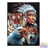 Diamond Painting Indiaan 30x40cm_