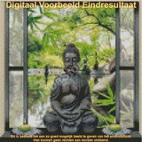 Diamond Painting Buddha in raam 30x30cm_