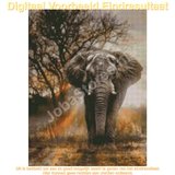 Diamond Painting Olifant in schemer 45x60cm_