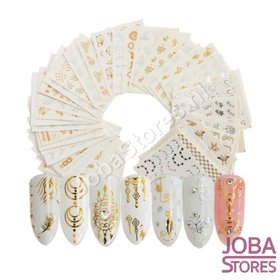Nagel Sticker Set Goud-Zilver (30 vellen)