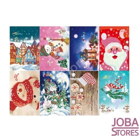 Diamond Painting Kerstkaarten set 03 (8 kaarten)