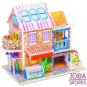 Miniatuur Zelfbouw Huisje (3D Puzzel) voor kinderen 03 (Flower Store)