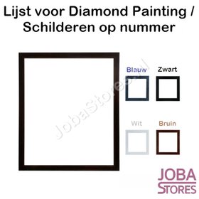 Diamond Painting / Schilderen op nummer houten lijst voor 40x50cm (Zwart)