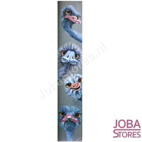 Diamond Painting Vier Struisvogels 20x100cm