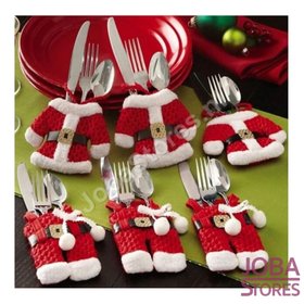 Kerst Bestek Houders Kerstman Pakjes (6 stuks)