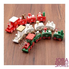 Houten Kerst Treintjes set 4 delig (3 stuks)