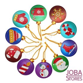 Diamond Painting Kersthangers 02 (10 stuks)