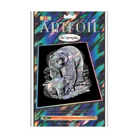 Kras Tekening Senior "Sequin Art" Ijsberen Holografic