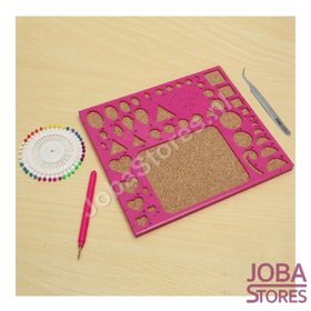 Papierkunst (Paper Quilling) Figuren Bord inclusief gereedschap (Roze)