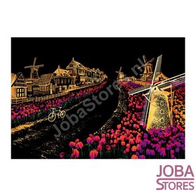 Scratch Drawing Large M (41x28cm)