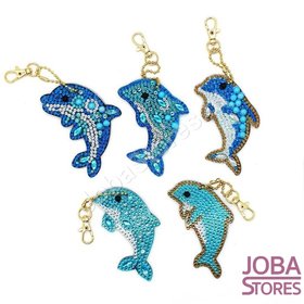 Diamond Painting Dolphins Keychain Set (5 pieces)