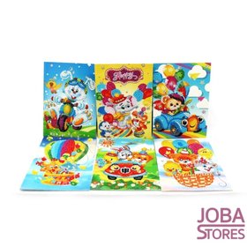 Diamond Painting Greeting Cards Set Cartoon (6 pieces)