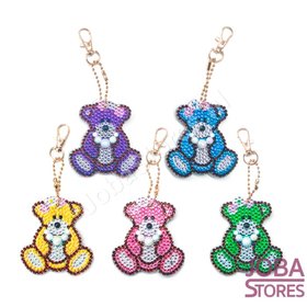 Diamond Painting Bears Keychain Set (5 pieces)