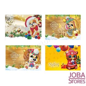 Diamond Painting Christmas Cards Set 06 (4 pieces)