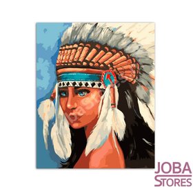 Painting by number Indians Woman 40x50cm (on frame)