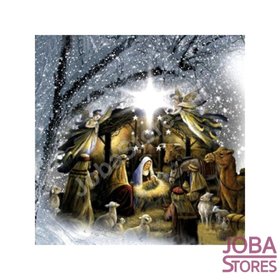 Diamond Painting Christmas Stable Snow 60x60cm